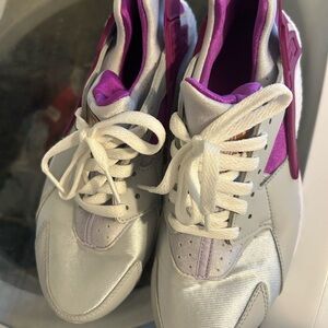 Women's White and Purple Huarache